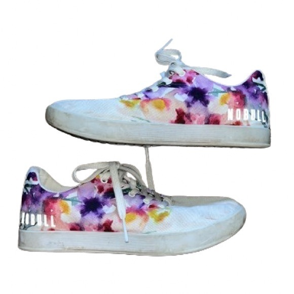 NOBULL floral canvas trainer shoes size 8 - Picture 1 of 6